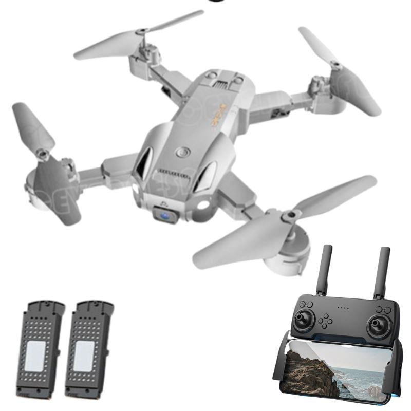Drone Profissional 5G Wifi com Câmera 4K GPS 3km / ZangãoPro P10-3 Importe Go Branco 2 Baterias de Lítio 