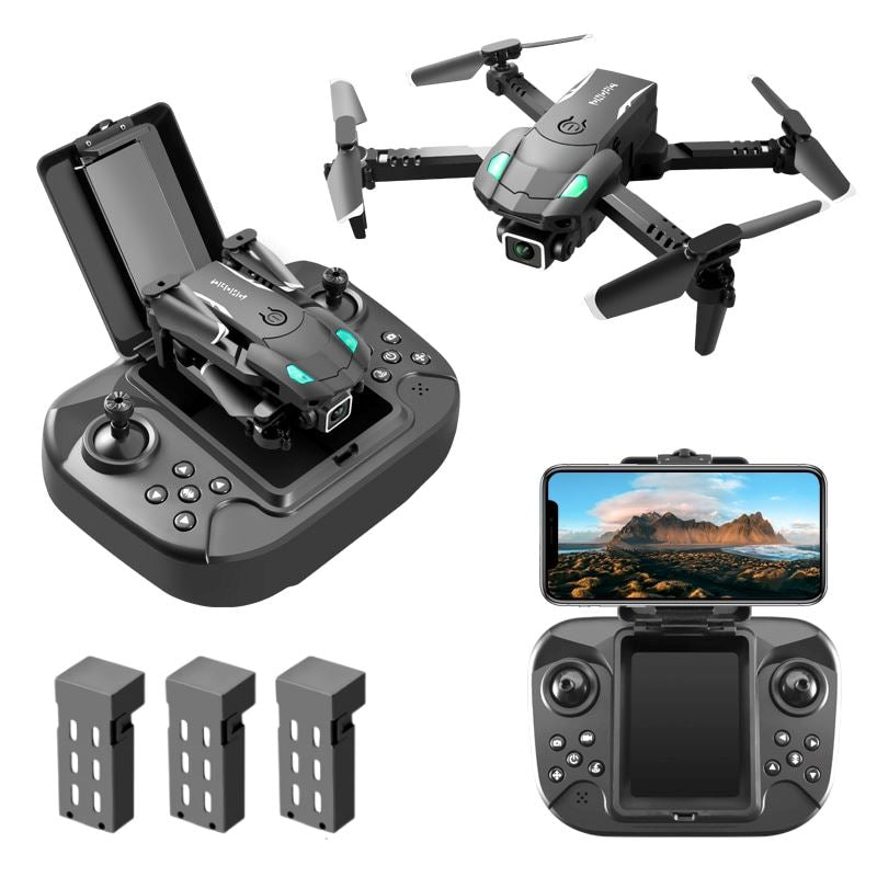 Drone Profissional 5Km com GPS e Câmera 4K FullHD S128 P10-1 Importe Go 3 Baterias de Lítio 