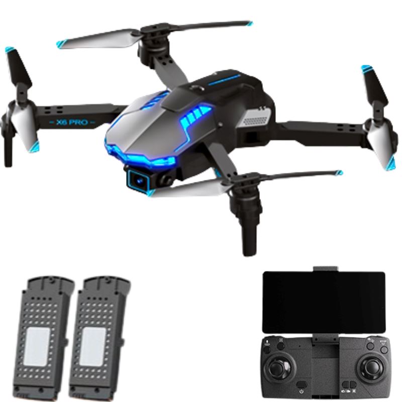 Drone Profissional 5Km com Lente Óptica 4K FullHD Wifi / X6 P10-8 Importe Go 2 Baterias de Lítio 