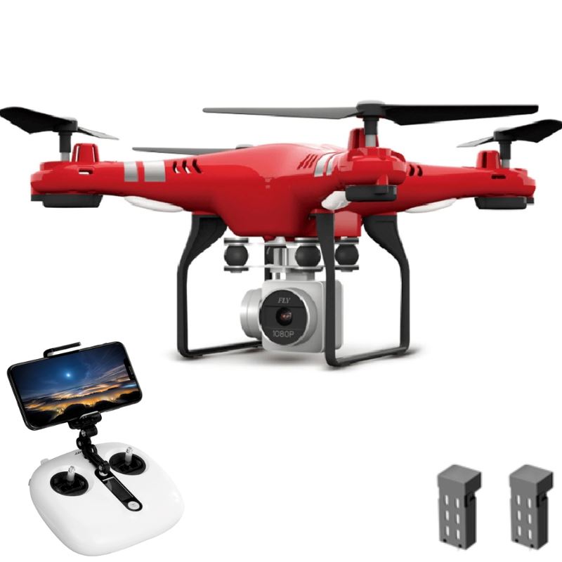 Drone Profissional Oregon com Câmera 4K FullHD GPS Wifi TB-1 Importe Go Vermelho 2 Baterias 