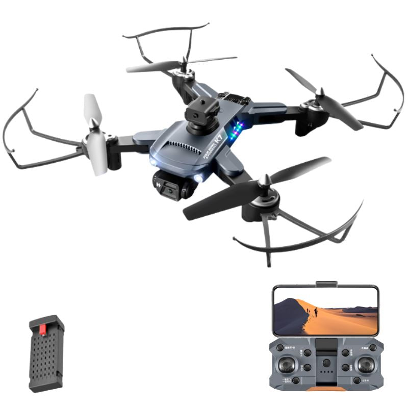 Drone Profissional Zangão Suporte Para Celular Com Câmera 4K FullHD P7-4 Importe Go 1 Bateria 