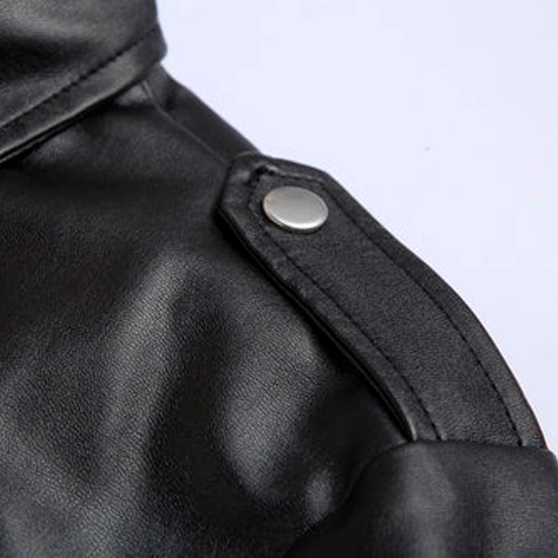 Jaqueta Biker Masculina em Couro Genuíno P20-130 Importe Go 