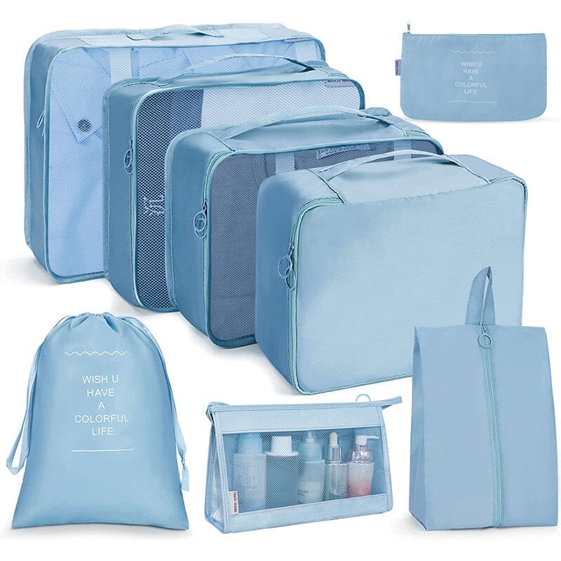 Kit com Bolsas Organizadoras Premium - Compre 5 Leve 8 Kit com Bolsas Organizadoras Premium - Compre 5 Leve 8 Importe Go Azul 
