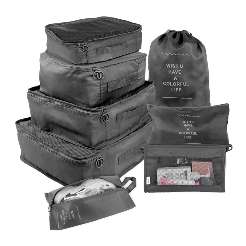Kit com Bolsas Organizadoras Premium - Compre 5 Leve 8 Kit com Bolsas Organizadoras Premium - Compre 5 Leve 8 Importe Go Preto 
