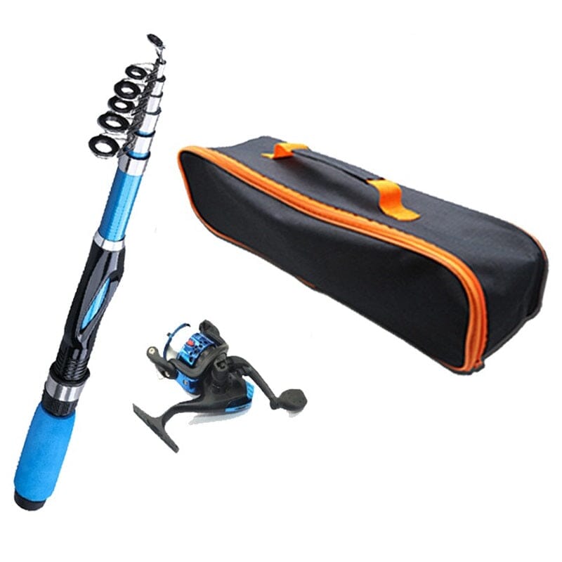 Kit Vara de Pesca com Molinete e Bolsa de Pesca Kit Vara de Pesca com Molinete e Bolsa de Pesca Importe Go 