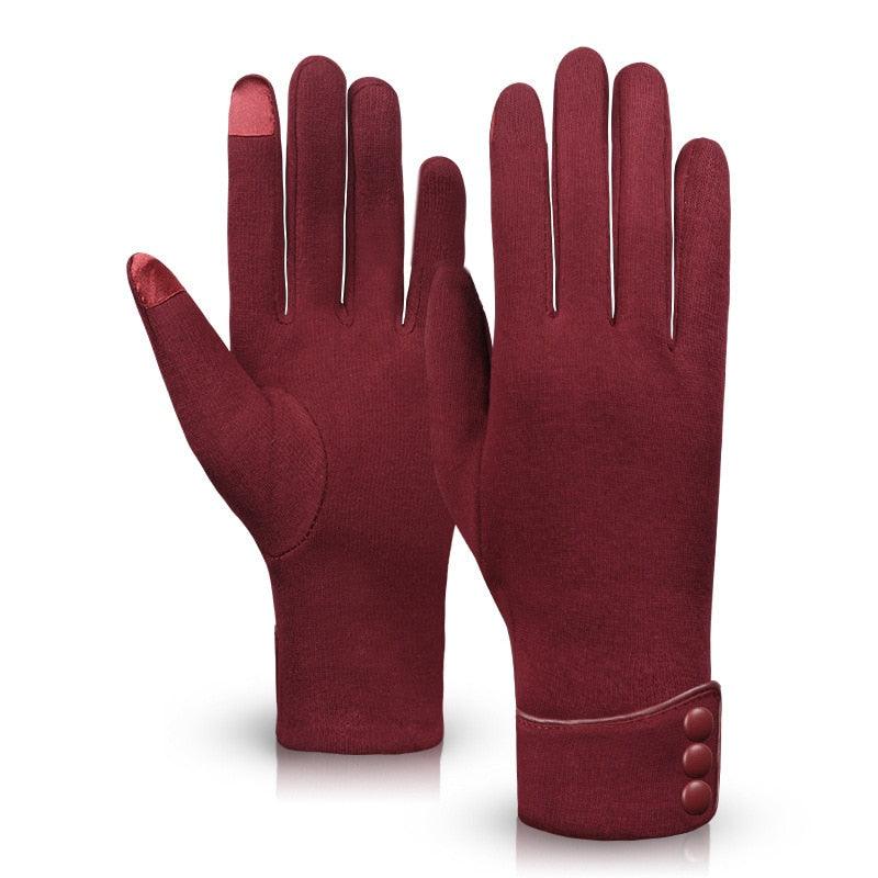 Luva de Frio Feminina TouchScreen - Moda Inverno Luva de Frio Feminina Importe Go Vermelho Único (flexível) 