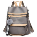 Mochila Feminina à Prova d´água - Oxford Backpack P4 - Oxford Backpack Importe Go Cinza 