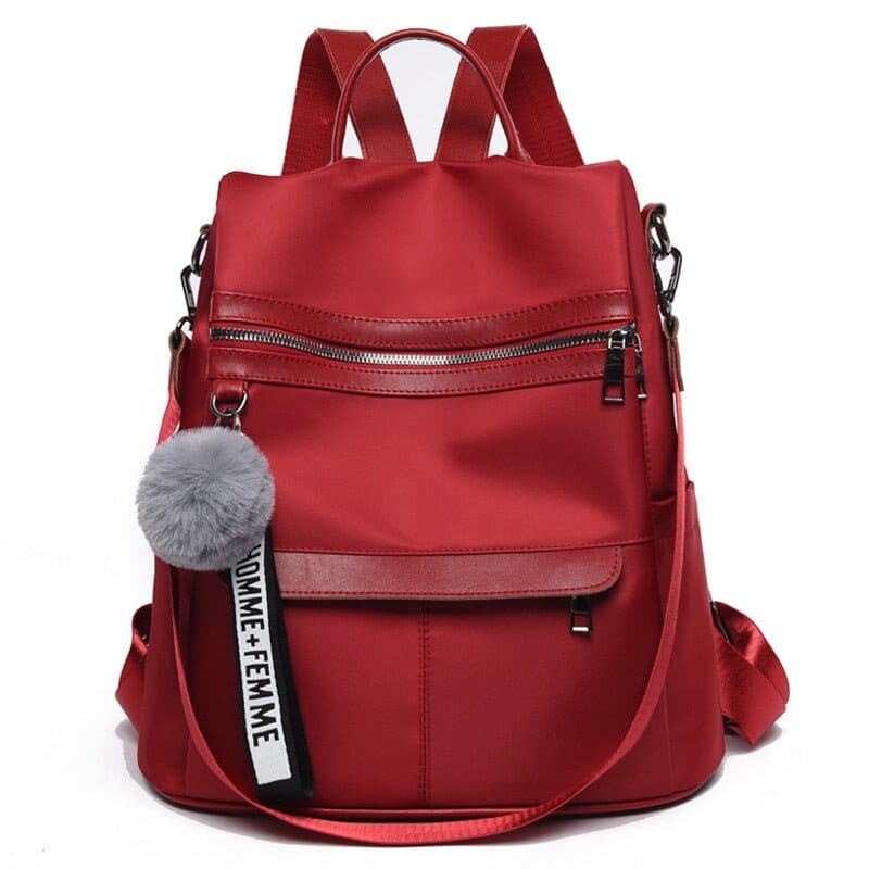 Mochila Feminina à Prova d´água - Oxford Backpack P4 - Oxford Backpack Importe Go Vermelha 