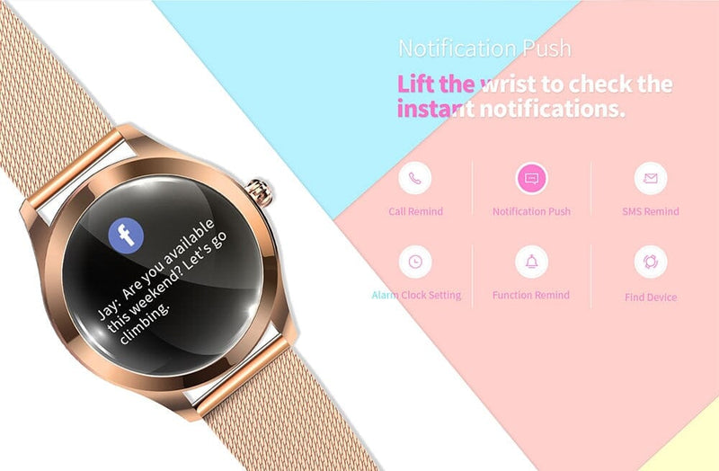 Novo Smartwatch Feminino KW10 0 Importe Go 