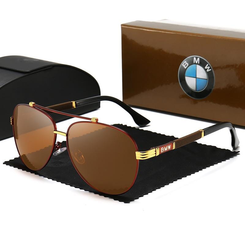 Óculos de Sol BMW X6 oculos sol 009 Importe Go Marrom/Dourado 