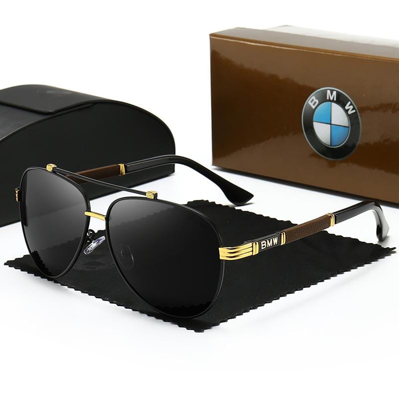 Óculos de Sol BMW X6 oculos sol 009 Importe Go Preto/Dourado 
