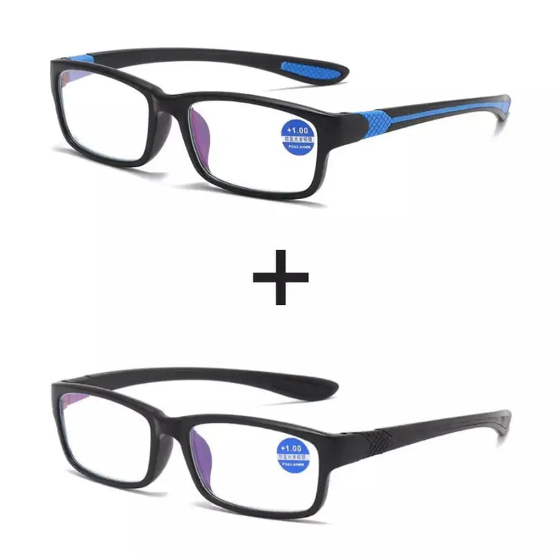 Óculos Inteligente Anti Luz Azul - Compre 01 Leve 2 1038 Importe Go Adaptável a Todos os Graus 01 Azul + 01 Preto 