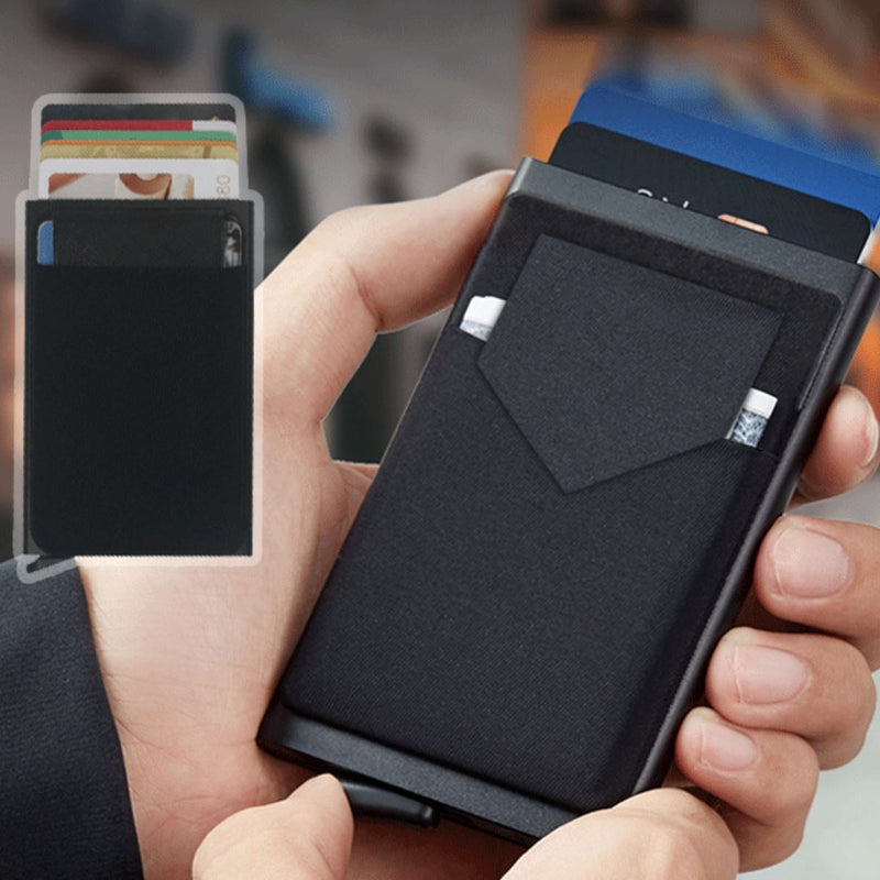 Porta Cartão Inteligente Antifurto com Bloqueio RFID Porta Cartão Inteligente Antifurto com Bloqueio RFID Importe Go 