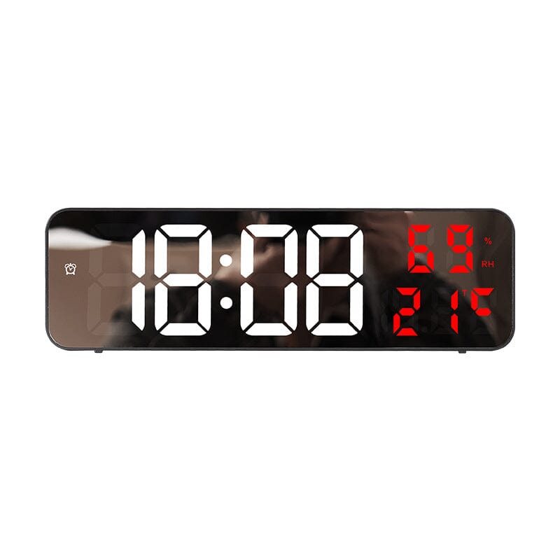 Relógio Digital de Parede com Controle Remoto e Alarme Relógio Digital de Parede com Controle Remoto e Alarme Importe Go 22cm - Vermelho 