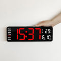 Relógio Digital de Parede com Controle Remoto e Alarme Relógio Digital de Parede com Controle Remoto e Alarme Importe Go 33cm - Vermelho 