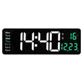 Relógio Digital de Parede com Controle Remoto e Alarme Relógio Digital de Parede com Controle Remoto e Alarme Importe Go 40cm - Verde 