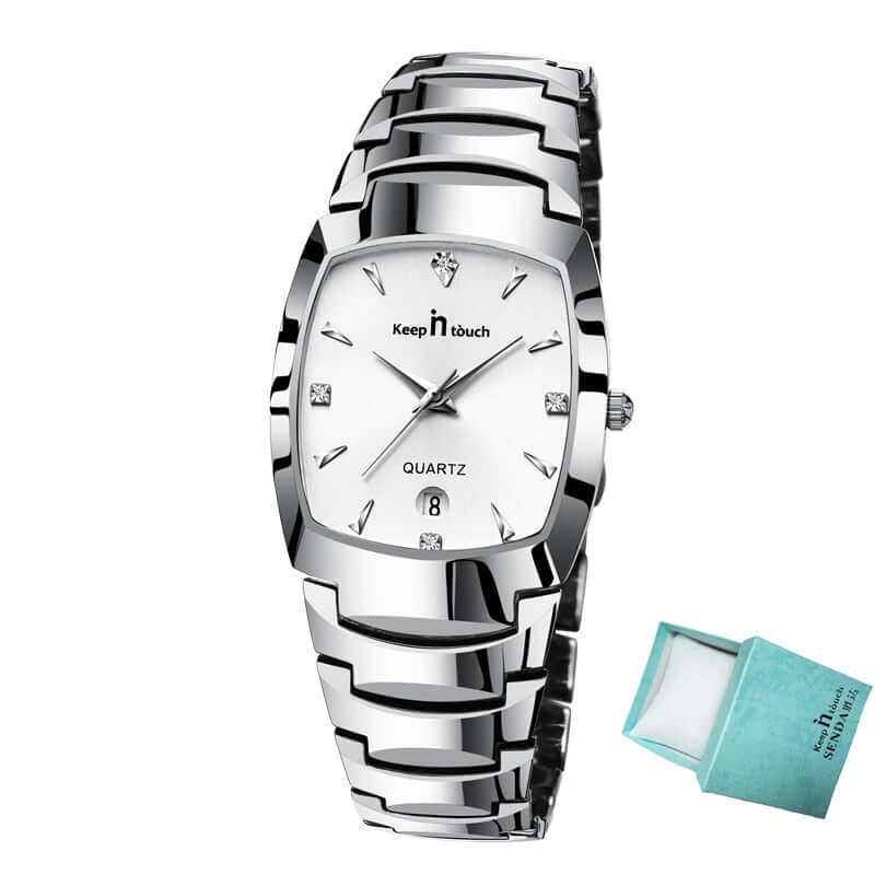Relógio Masculino em Escamas Luxo Relógio Masculino em Escamas Luxo Importe Go Prata / Branco 