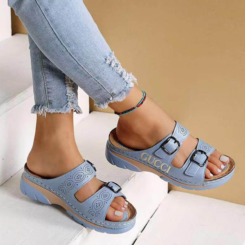 Sandália Ortopédica Confort™ - Super Estilosa e Confortável Teste I 04 Importe Go Azul Bebe 33 
