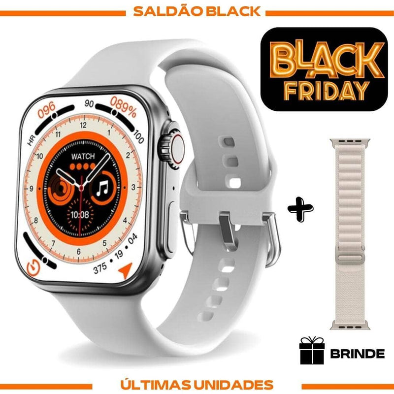 Smartwatch Serie 8 Ultra + Pulseira Extra Smartwatch Serie 8 Ultra + Pulseira Extra Importe Go Branco 