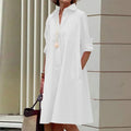 Vestido Chemise Celina ROUPVESTI021 Importe Go Branco P 